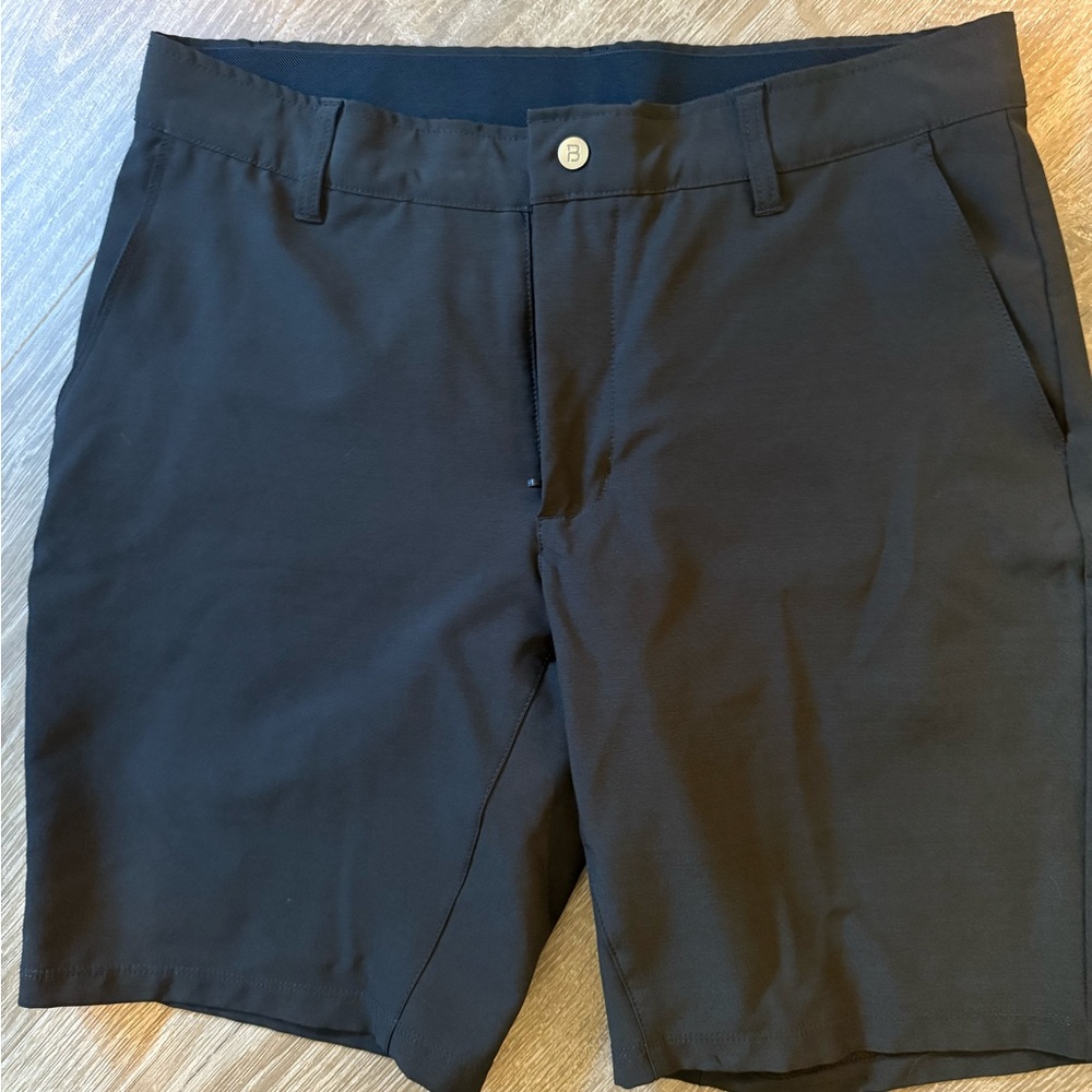 BYLT Basics Black Flat Front Shorts for Golf